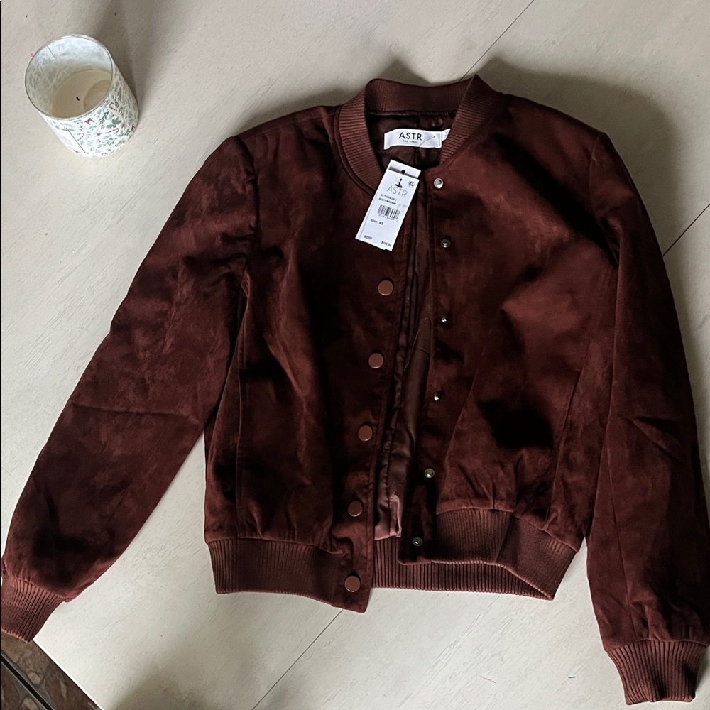 ASTR Rust Brown Bomber Jacket